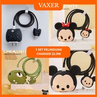 1set 22.5w Set of 4 PCS Cable & Charger Head Protective Cover Package for Samsung 22.5w Charger 22.5