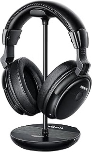 SIMOLIO TV Headphones Wireless with Transmitter/Charging Stand 2-in-1, 2.4G Wireless Earphones for T