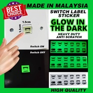 Sticker Glow In The Dark Suis Lampu | Hiasan Rumah Malam | Sticker Switch Glow | FREE 35pcs sticker 
