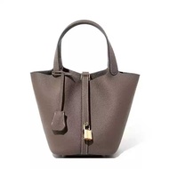 Vegetable Basket Handbag Female Bag 2025 Summer TOGO Cowhide Bag Female Bucket Bag