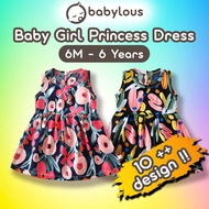 Baby Girl Princess Dress Babylous Kids Girls Summer Dress Cotton Silk Sleeveless Dress Gaun Gadis Ba