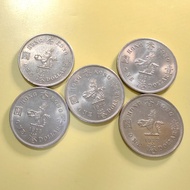 1973 英女王二世 香港舊硬幣5個 大一元 $1
