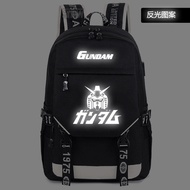 กระเป๋าเป้สะพายหลังสำหรับนักเรียน Gundam Mobile Suit กระเป๋าใส่คอมพิวเตอร์ กระเป๋าเป้สะพายหลังลายการ