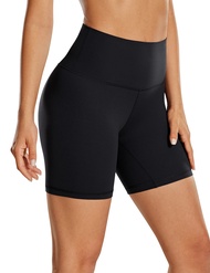 CRZ YOGA Womens ButterLuxe Biker Shorts 6 Inches - High Waisted Workout Running Volleyball Spandex Y