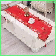 🎄🎅Durable Red Christmas Table Cloth for Home and Party Decoration, Chic Table Runner, Cloth Material