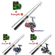 Combo set pancing casting murah rod dan reel rod 1.8m reel spinning size 3000