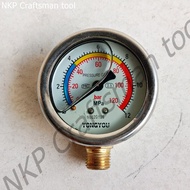Gay Pressure Gauge Oil (120 Large Bar) 1/4 "Thread For Three-Cylinder Sprayer 1 Inch 6 Or 3/4" Good 