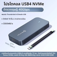 Meetiger USB4 M.2 SSD 40Gbps SSD Adapter M2 NVMe ใช้งานร่วมกับ Thunderbolt USB4.0 Type-C ฮาร์ดไดรฟ์ภ