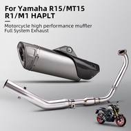 For YAMAHA MT15 R15 2017-2024 Exhaust System Full Set Motorcycle Escape Modify Stainless Front Pipe 