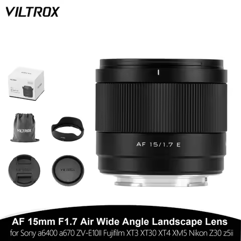 Viltrox AF 15mm F1.7 air Wide Angle Lens for Sony A6700 ZV-E10ii Fujifilm XT4 XT5 XM5 XT50 XM50 for 