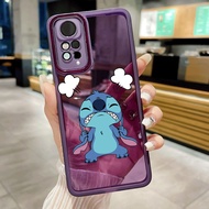 Xiaomi Redmi Note 11 Pro +Plus Note 11S 5G note11T Note 10 Pro Annoyed Stitch Case Glossy Phone Casing Cartoon Anti-Slip Side Candy Clear Color