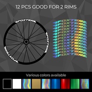 FOXTER Wheel Rim Sticker Decal Vinyl for Mountain Bike and Road Bike