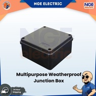 PVC| BLACK 4x4x2 Black PVC Multipurpose Weatherproof Enclosure Box / Electrical Box / Junction Box