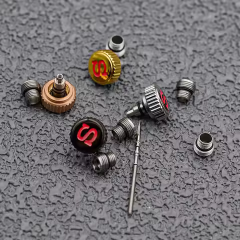 NH35 Crown SKX007 Crown Screw-in Watch Crown Engraved Signed 'S' Include Crown Tube Fits NH34 NH35 N