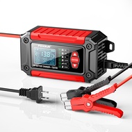 (2IN1) เครื่องชาร์จแบตเตอรี่รถยนต์ วัดค่าแบตเตอรี่ ที่ชาร์จแบตรถ ฟื้นฟู วัดค่า CCA SOC SOH รถ มอไซค์