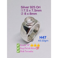 🇲🇾H48★Ring Casting DIY★Sarung Cincin Silver 925★①7.5x7.5mm,②8x8mm★ ±8.80gm
