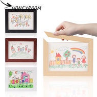 HONEYROOM Wooden Kids Art Frame, Wall Decoration Rotatable Photo Frame, Creative Memorial Family Por