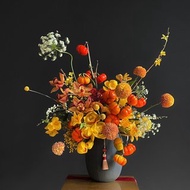 【鮮花】橙黃色春節開幕祝壽鮮花盆花─限台中市