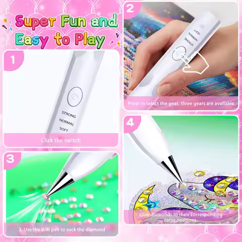 Rechargeable Art Tool Ergonomic Electric Art Pen Vacuum Painting Pen Wax-Free Lightweight Pen For Ar