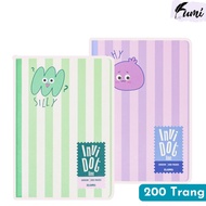 KLONG B5 InviDot Line Emotions Notebook MS 203 horizontal lines Sewing notebook with binding 200 pag