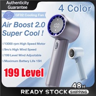 GF02 Portable Fan199 Level Refrigeration Handheld Fan  Bladeless Fan Rechargeable Strong Wind Portab