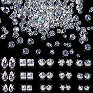 945Pcs Glass Crystal Beads for Jewelry Making,Assorted Crystal Faceted Beads Loose Beads Suncatcher 