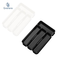 GRALARA Silverware Organizer Cutlery Container 4 Compartment, Cutlery Tray, Utensil Organizer