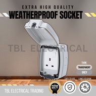 Heavy Duty Weatherproof Socket / Outdoor Socket 13A Switch Socket 3 Pin Single Phase Weatherproof