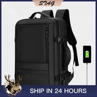 Men Backpack Business Expansion Capacity 44L Computer Bag Large Capacity Travel Bag Dry Wet Separati