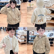 Beemo windJacket for boys and girls with drawstring with the word Happy 25AK205