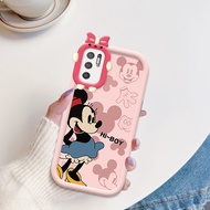 （Lokal Ready)Hontinga Silikon Lembut Case Casing Ponsel hp Xiaomi Redmi Note 9 Note 10 5G Note 10S Note 10 Pro Casing Casing Terbaru Kartun Imut Mickey Minnie Mouse Solid Softcase TPU kesing Case hp Anti Gores Anti Kepo Air Softcase Untuk Gadis