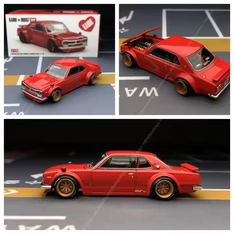 Kaido House x MINI GT 1:64 Skyline 2000GT-R (KPGC10) Street V1 Car Diecast Model JDM Diecast Alloy