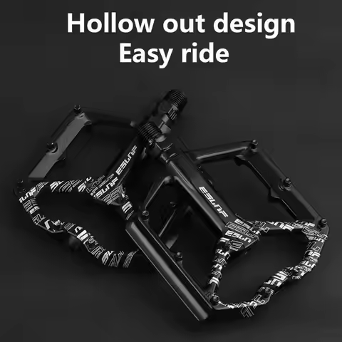 MTB Ultralight Smooth Bearings Bike Pedal Flat CNC Aluminum Alloy AM Enduro Road Bicycle Large Area 