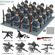 World War II Building Block Minifigures Military Eight-Road Army US Army German Army Russian Army Mi