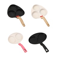 [xdnblun] Nonstick Pan French Fries Cooker Divided Grill Frying Pan Egg Frying Pan