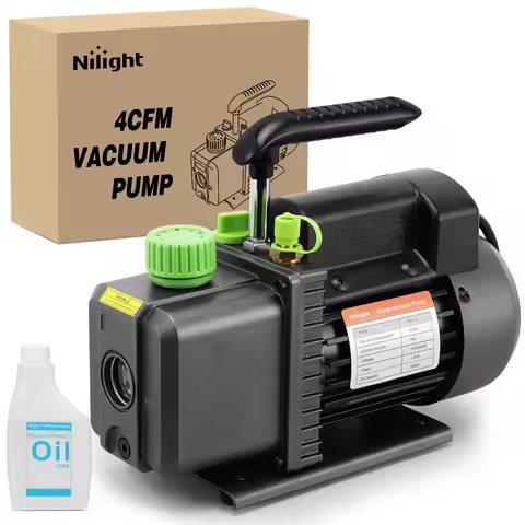 Nilight 4 CFM Vacuum Pump HVAC, 1/3 HP 110V Single Stage AC Vacuum Pumps Kit for R22 R404a R134a R41