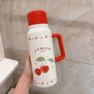 Diller Bell แก้วน้ำทรงถั่วสำหรับผู้หญิง ความจุขนาดใหญ่ แก้วน้ำรักษาอุณหภูมิแบบพกพาสำหรับนักเรียน แก้