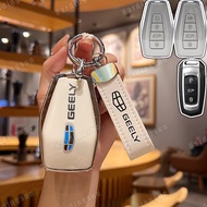 Geely Car Key Cover Chain 2019-2023 Coolray SE Okavango Emgrand GX3 Pro Azkarra key Fob Case Car Key