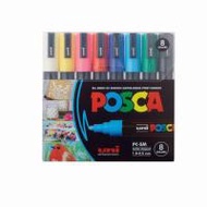 uni ปากกามาร์คเกอร์ POSCA รุ่น PC-5M Standard Color Set 8 สี (353702-727517010)