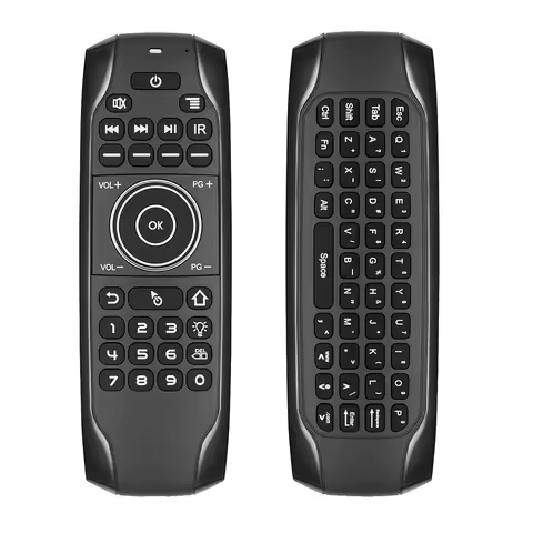 G7BTS Backlit Fly Air Mouse Wireless Air Mouse with IR Learning Smart TV box Remote Control with key