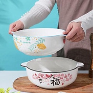 陶瓷防燙雙耳湯碗大號家用新款創意餐具沙拉泡麵碗酸菜魚大湯碗