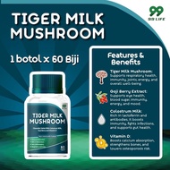 Tiger Milk Mushroom -Affiliate (Cendawan Susu Harimau) - 60 BIJI Tablet Mudah Kunyah, Penggalak Keta
