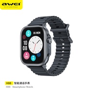 Awei H88 2.01 inches Smart Watch NFC Body Temperature Measuring Bluetooth Calls IP68 Waterproof Fitness Bracelet Smartwatchs for Men Women