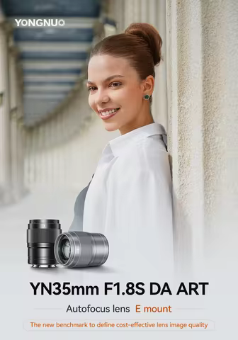YONGNUO YN35mm F1.8S DA Art E-Mount Auto Focus Lens Fast Quiet Large Aperture for Sony Mirrorless Ca
