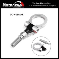 Tow Hook Ring JDM Red Aluminium Alloy Strap Ring Front Rear Racing Turbo - Silver