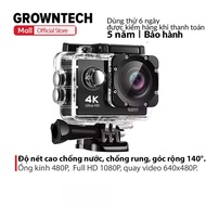 Camera hành trình xe máy gắn nón bảo hiểm A19 GrownTech thời gian quay 3h kháng nước