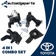 [4 IN 1 COMBO SET] Toyota OEM Engine Mounting - Toyota Altis 2008-2010 ZZE141 1.6L / ZZE142 1.8L