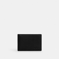 Coach Men's Pebble Leather Compact Bilford Wallet CM167 QBBK