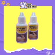 OBAT CACING KELINCI - WORMEX 30 ML ORIGINAL - BASMI CACING PITA  GELANG  CAMBUK DI USUS LAMBUNG & HA