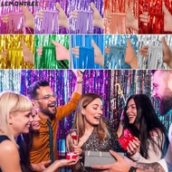 LEMONTREE Foil Fringe Curtains, Colorful 2M Foil Fringe Tinsel Curtain, Decor Background Decoration 